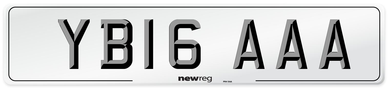 YB16 AAA Number Plate from New Reg